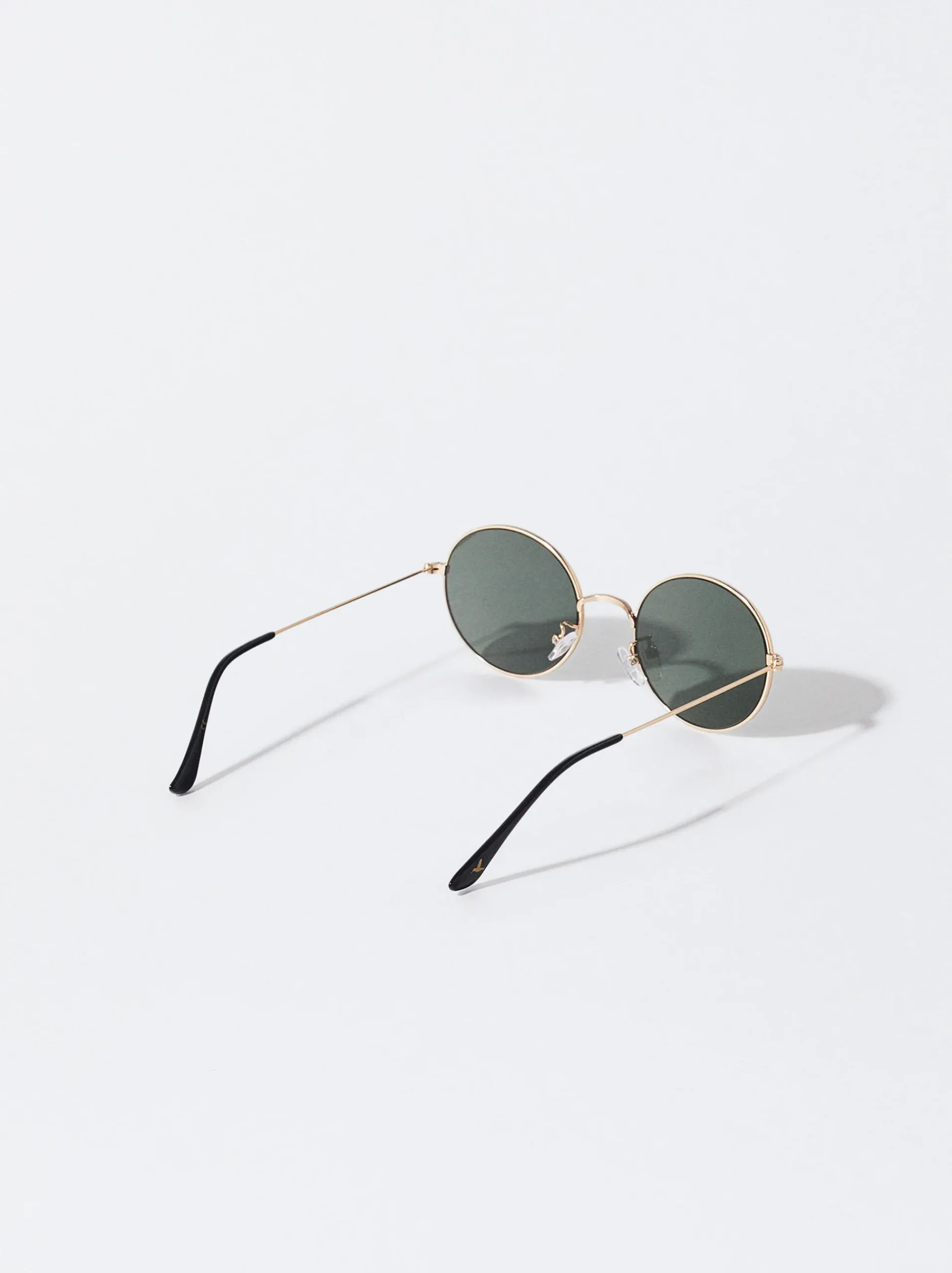 PARFOIS Schreibwaren NEW>Runde Sonnenbrille Mit Metallgestell Golden