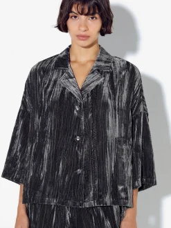 PARFOIS Kleider>Samtbluse Grau