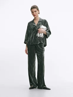 PARFOIS Kleider>Samtbluse Grau