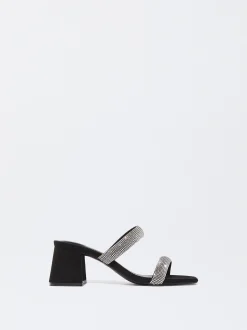 PARFOIS Raffinierter Modeschmuck|Kurze Halsketten>Sandalen Mit Absatz Und Strass Schwarz