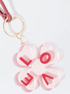PARFOIS Schlüsselanhänger>Schl&uuml;sselanh&auml;nger Mit Kleeblatt Rosa