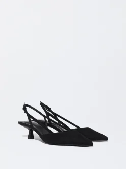 PARFOIS Raffinierter Modeschmuck|Kurze Ohrringe>Schuh Mit Slingback-Absatz Schwarz