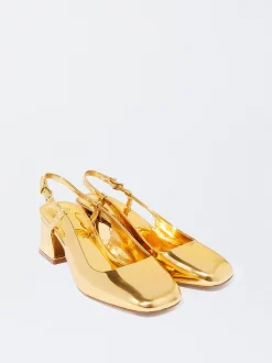 PARFOIS Raffinierter Modeschmuck|Kurze Ohrringe>Schuh Mit Slingback-Absatz Golden