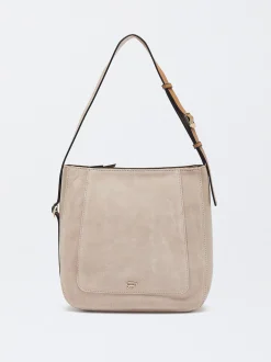 PARFOIS Basics|Rücksäcke>Schultertasche Aus Wildleder Beige