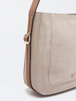 PARFOIS Basics|Rücksäcke>Schultertasche Aus Wildleder Beige