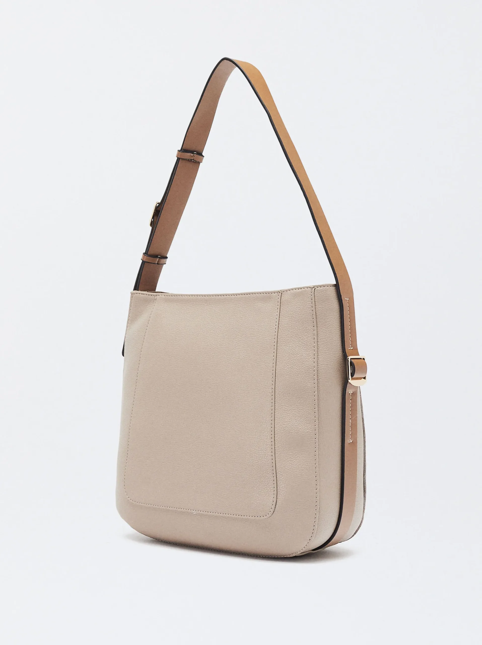 PARFOIS Basics|Rücksäcke>Schultertasche Aus Wildleder Beige