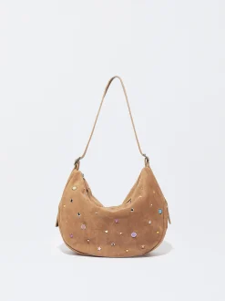 PARFOIS Basics>Schultertasche Aus Wildleder Kamel