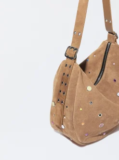 PARFOIS Basics>Schultertasche Aus Wildleder Kamel