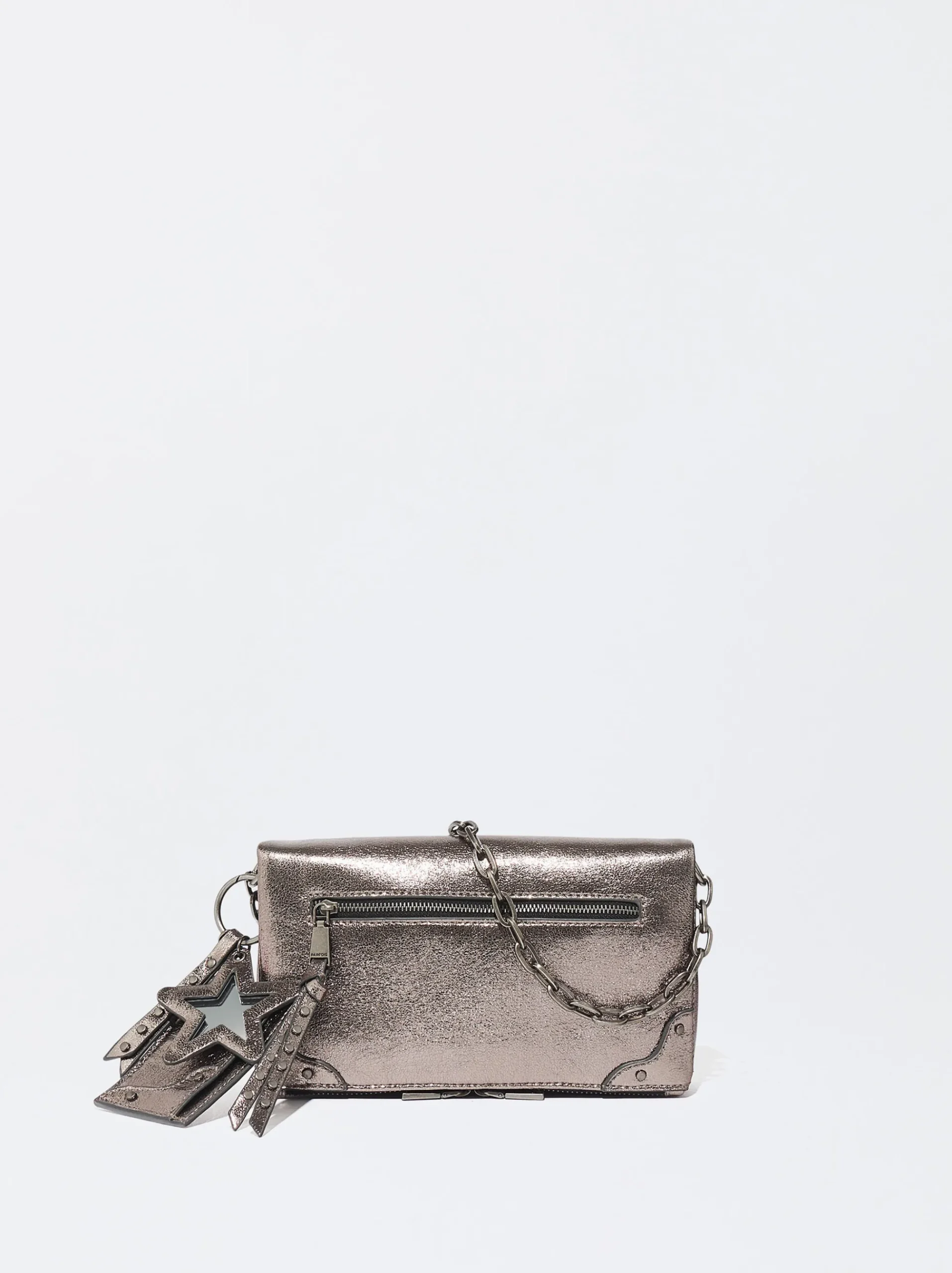 PARFOIS Basics|Handtaschen>Schultertasche Im Metallischen Look Silber