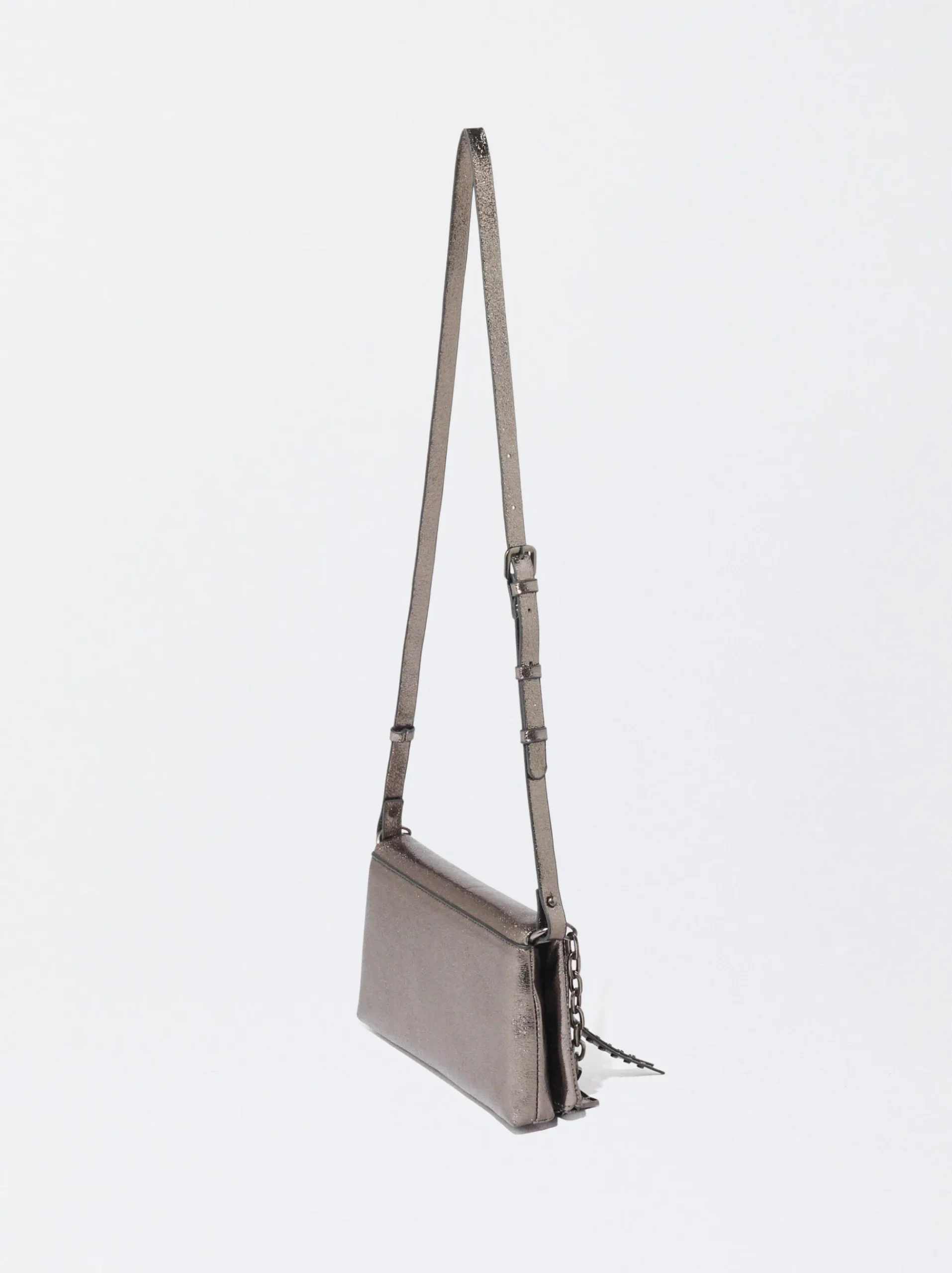 PARFOIS Basics|Handtaschen>Schultertasche Im Metallischen Look Silber