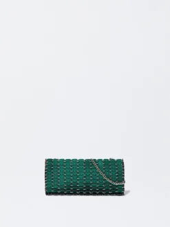 PARFOIS Ponchos und Kimonos>Schultertasche Mit Kettengurt Grün