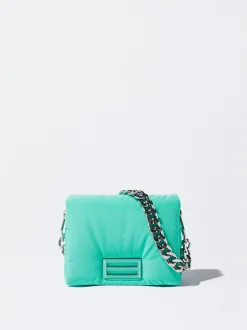PARFOIS Schultertaschen|Taschen aus Leder NEW>Schultertasche Mit Kettengurt Blau