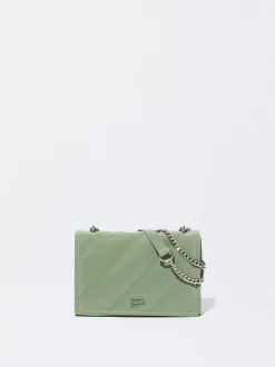PARFOIS Strohsäcke|Umhängetaschen>Schultertasche Mit Kettengurt Khaki