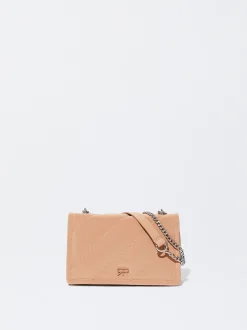 PARFOIS Strohsäcke>Schultertasche Mit Kettengurt Kamel