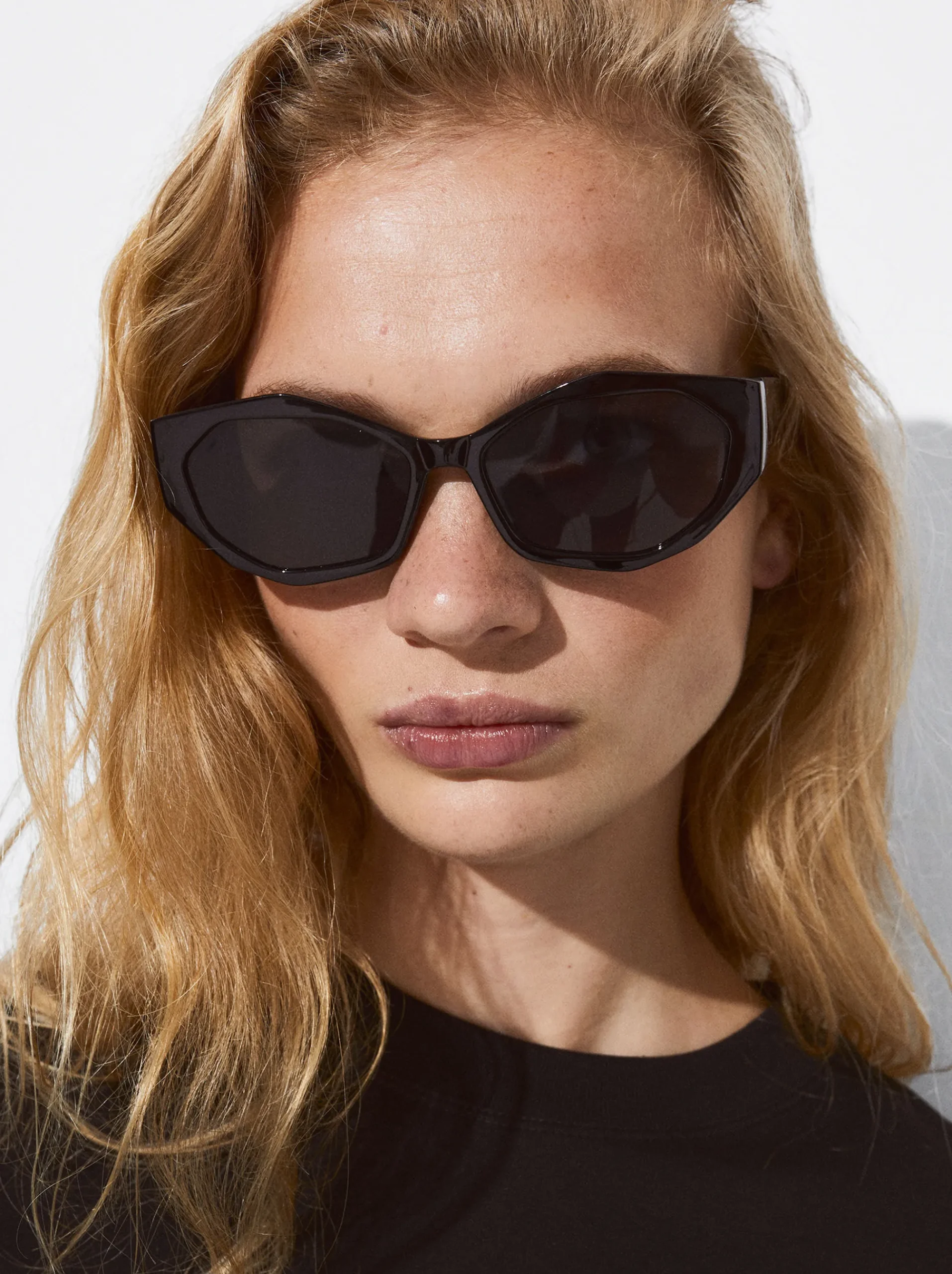 PARFOIS Kunststoff Sonnenbrille|Runde Sonnenbrille>Sechseckige Sonnenbrille Schwarz