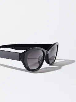 PARFOIS Kunststoff Sonnenbrille|Quadratische Sonnenbrille>Sechseckige Sonnenbrille Schwarz