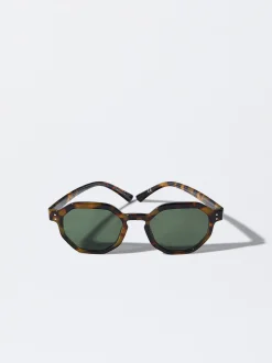 PARFOIS Kunststoff Sonnenbrille|Sechseckige Sonnenbrille>Sechseckige Sonnenbrille Braun