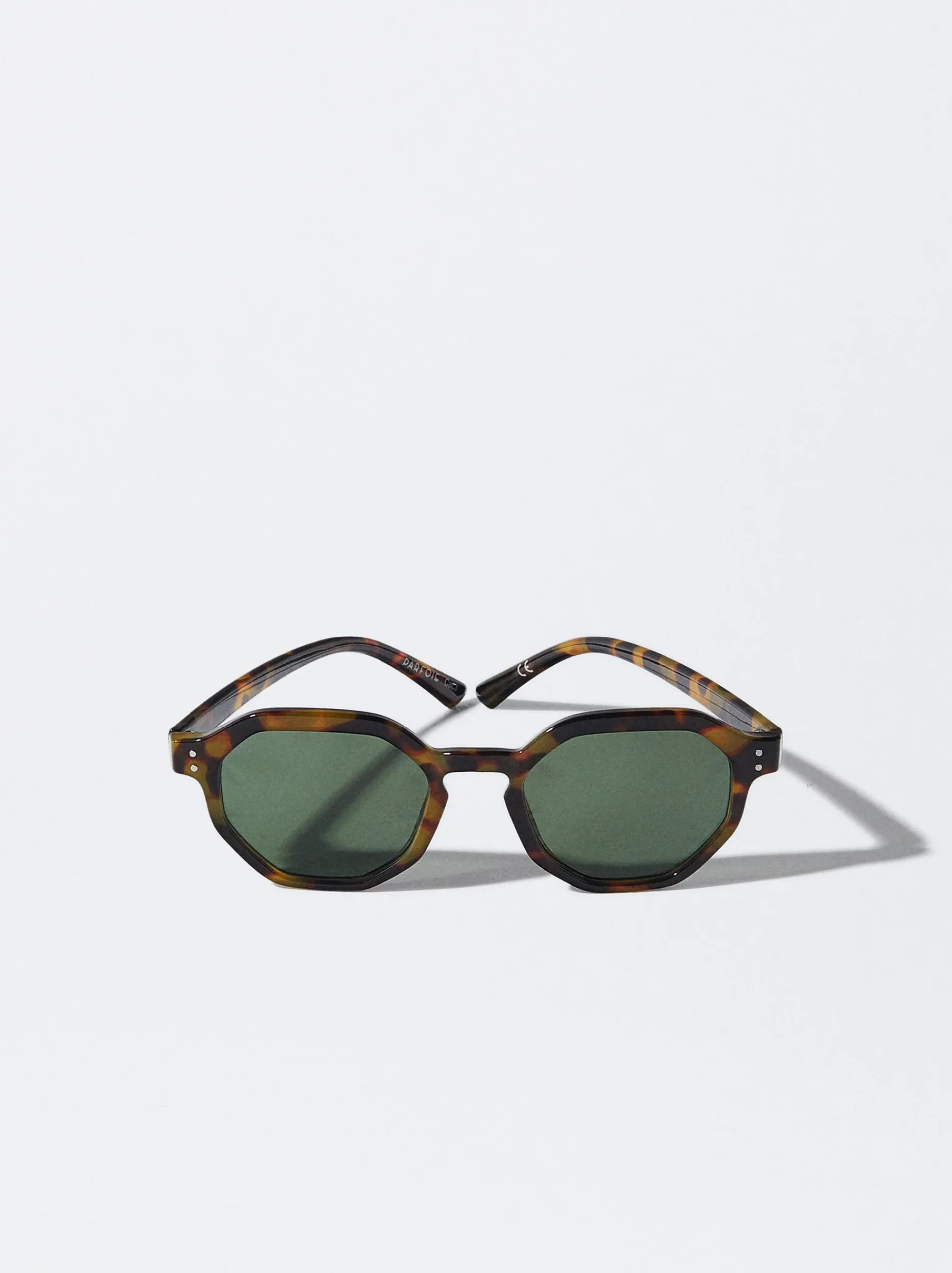 PARFOIS Kunststoff Sonnenbrille|Sechseckige Sonnenbrille>Sechseckige Sonnenbrille Braun