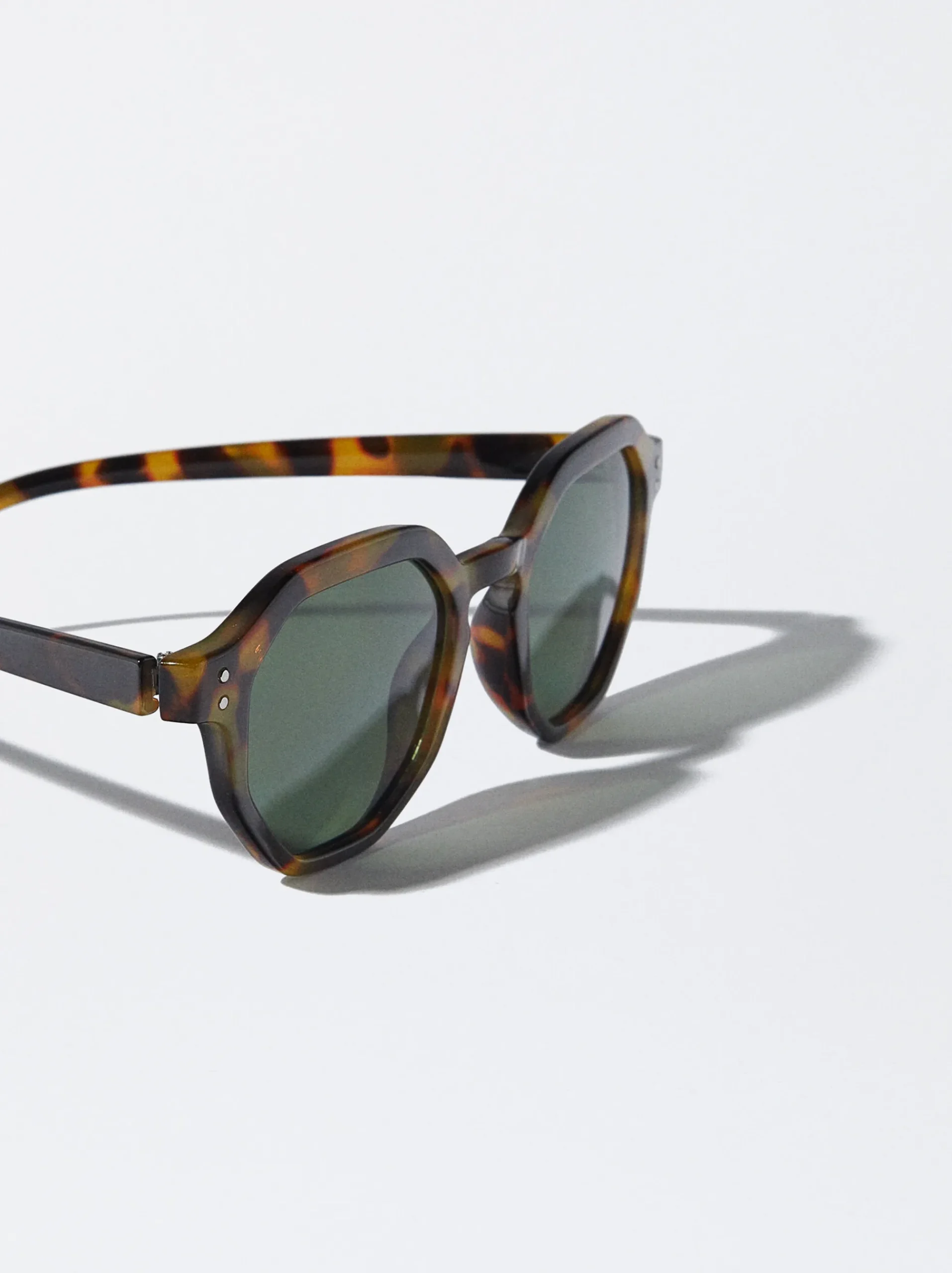 PARFOIS Kunststoff Sonnenbrille|Sechseckige Sonnenbrille>Sechseckige Sonnenbrille Braun