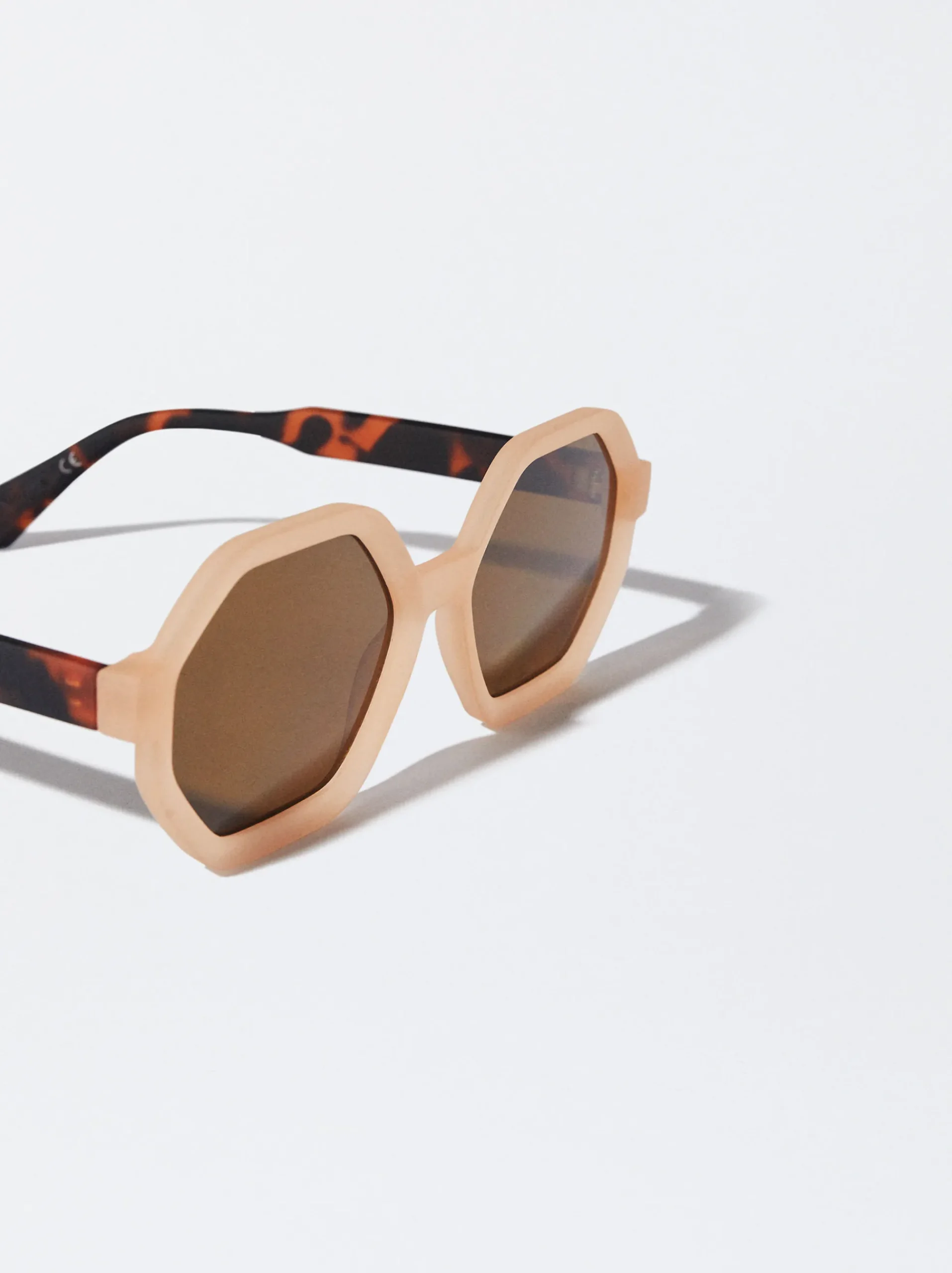 PARFOIS Kunststoff Sonnenbrille|Cat-Eye Sonnenbrille>Sechseckige Sonnenbrille Rosa