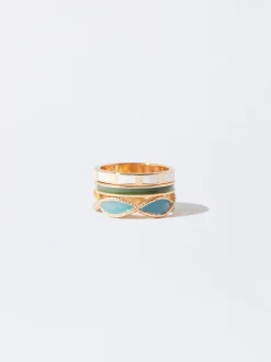 PARFOIS Basics|Hemden>Set Bunter Ringe Mehrfarbig