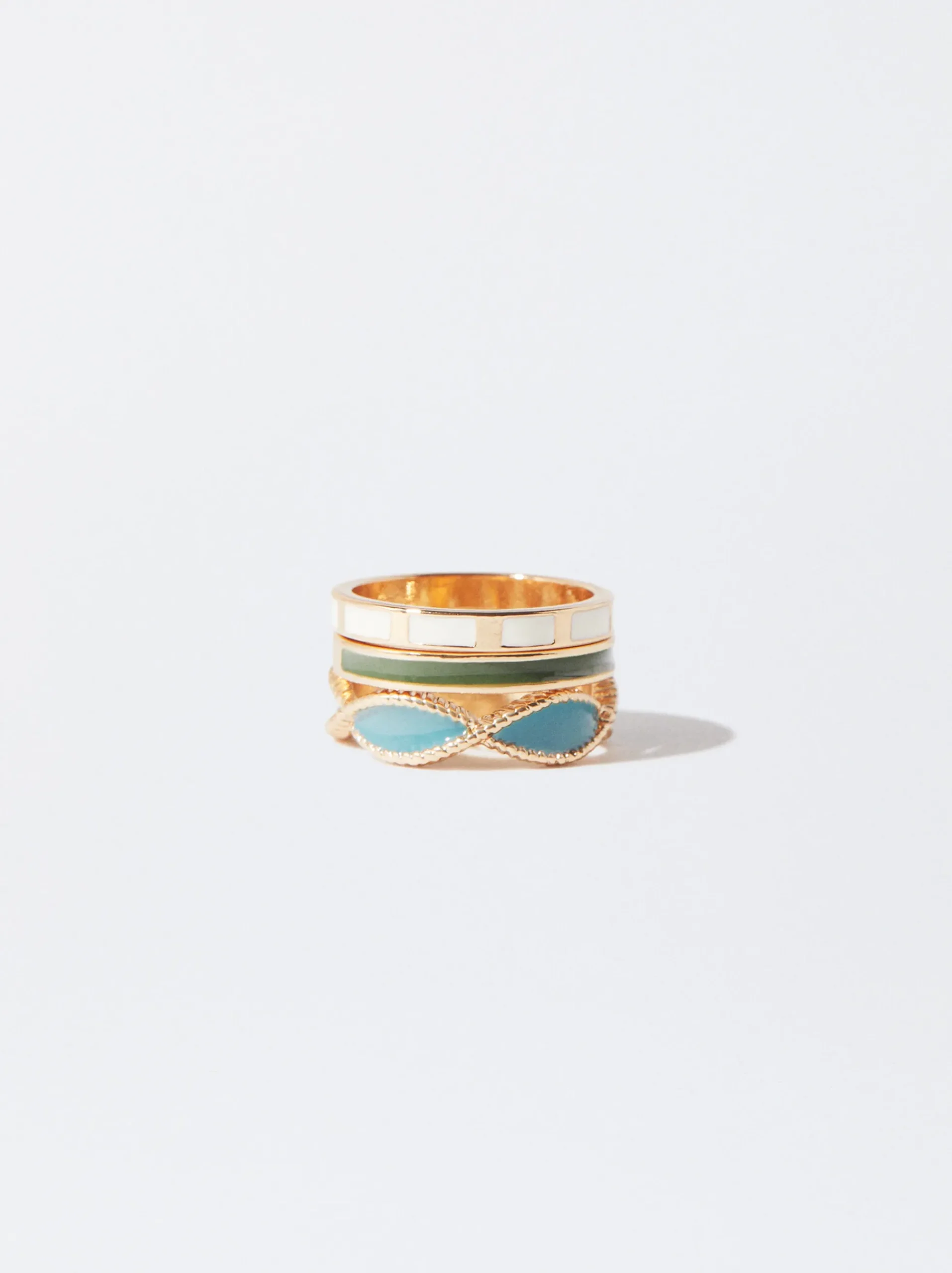 PARFOIS Basics|Hemden>Set Bunter Ringe Mehrfarbig