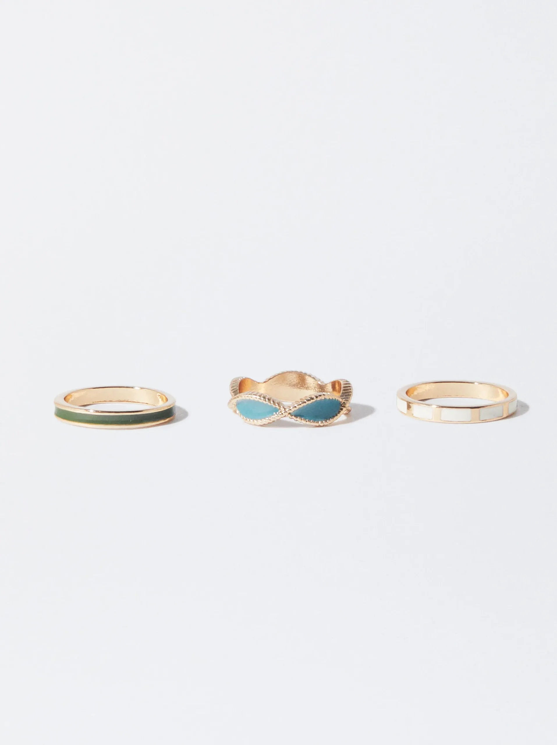 PARFOIS Basics|Hemden>Set Bunter Ringe Mehrfarbig