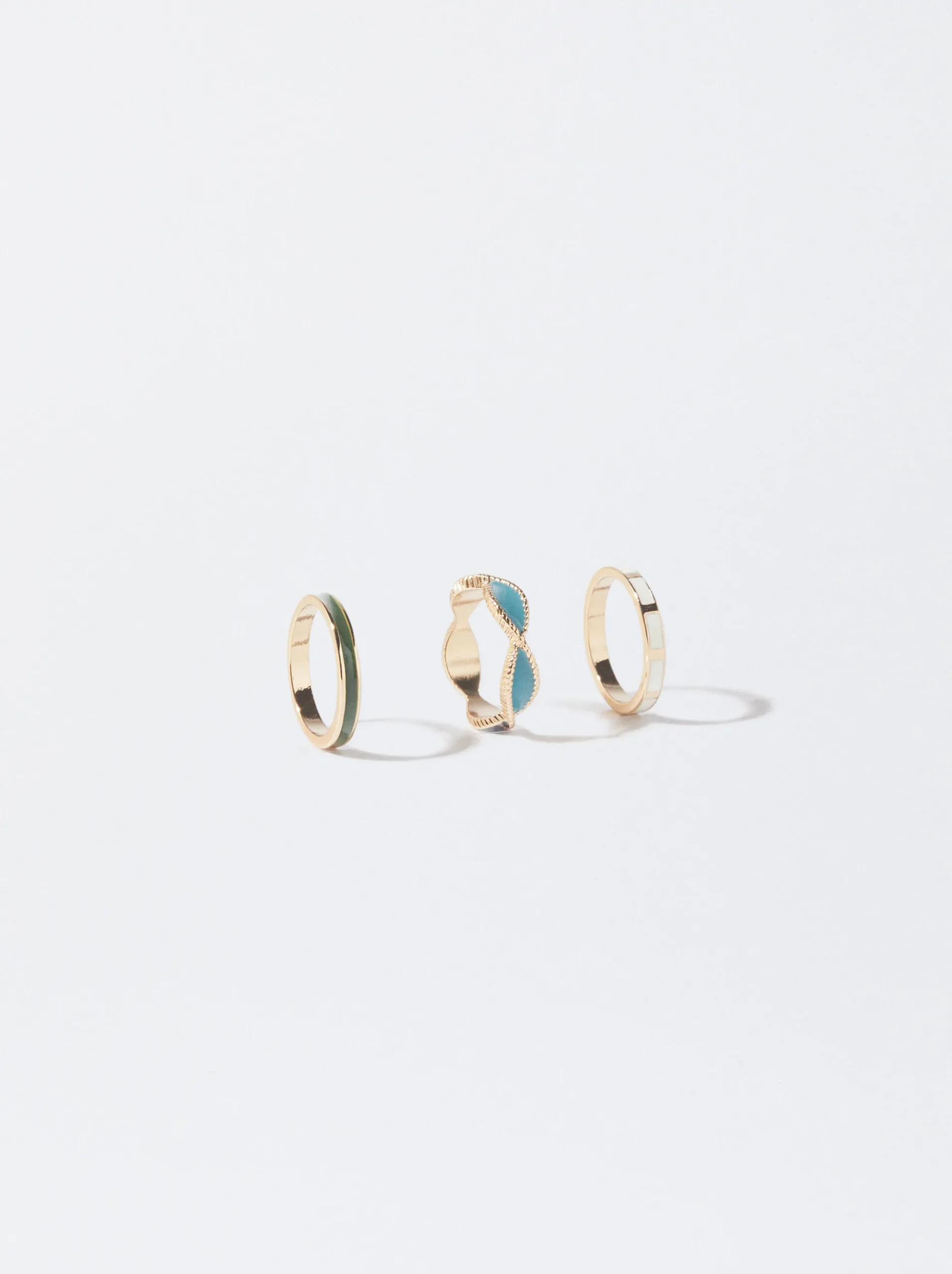 PARFOIS Basics|Hemden>Set Bunter Ringe Mehrfarbig