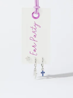 PARFOIS Basics|Hemden>Set Creolen Mit Charms Mehrfarbig