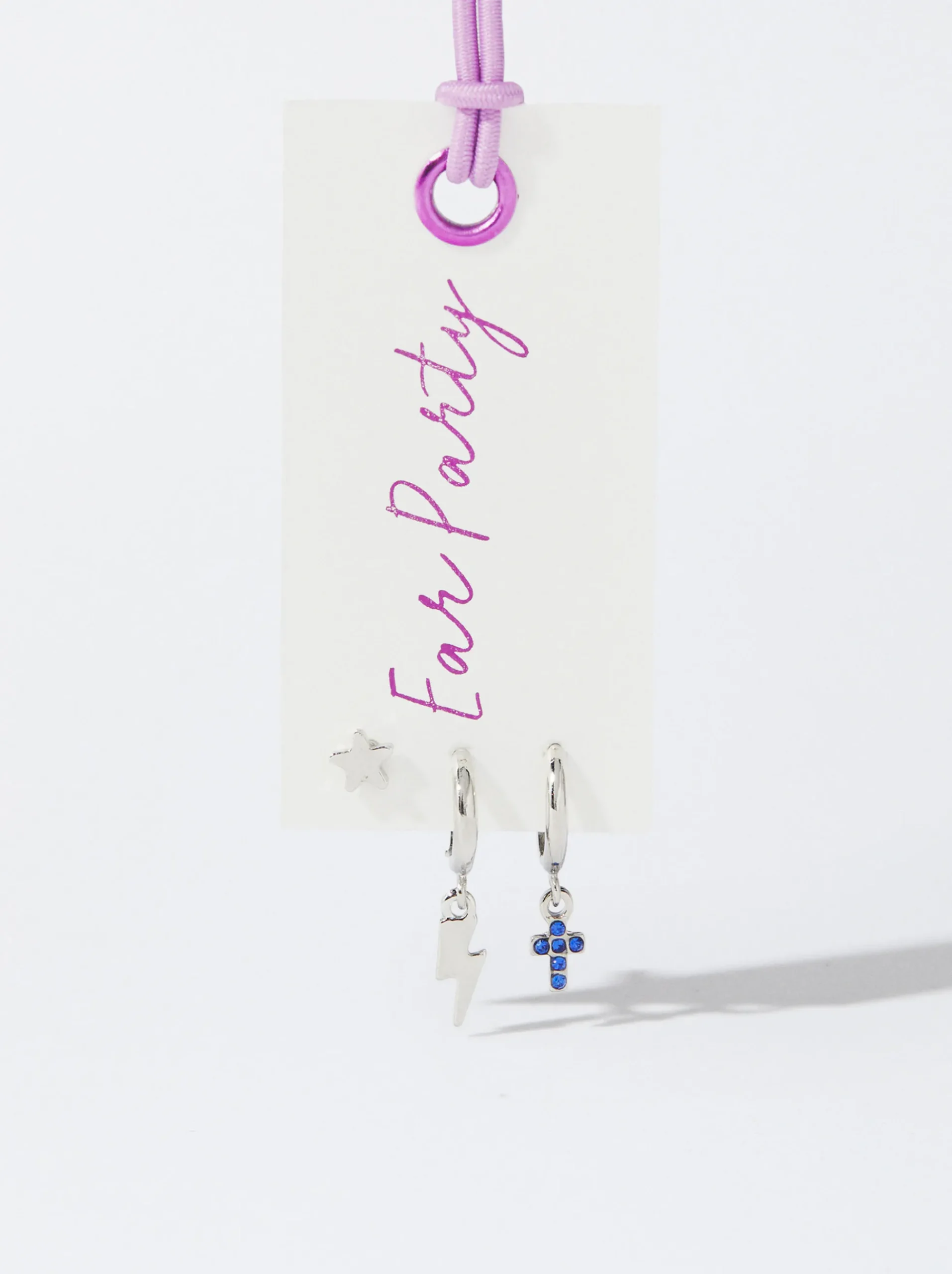 PARFOIS Basics|Hemden>Set Creolen Mit Charms Mehrfarbig