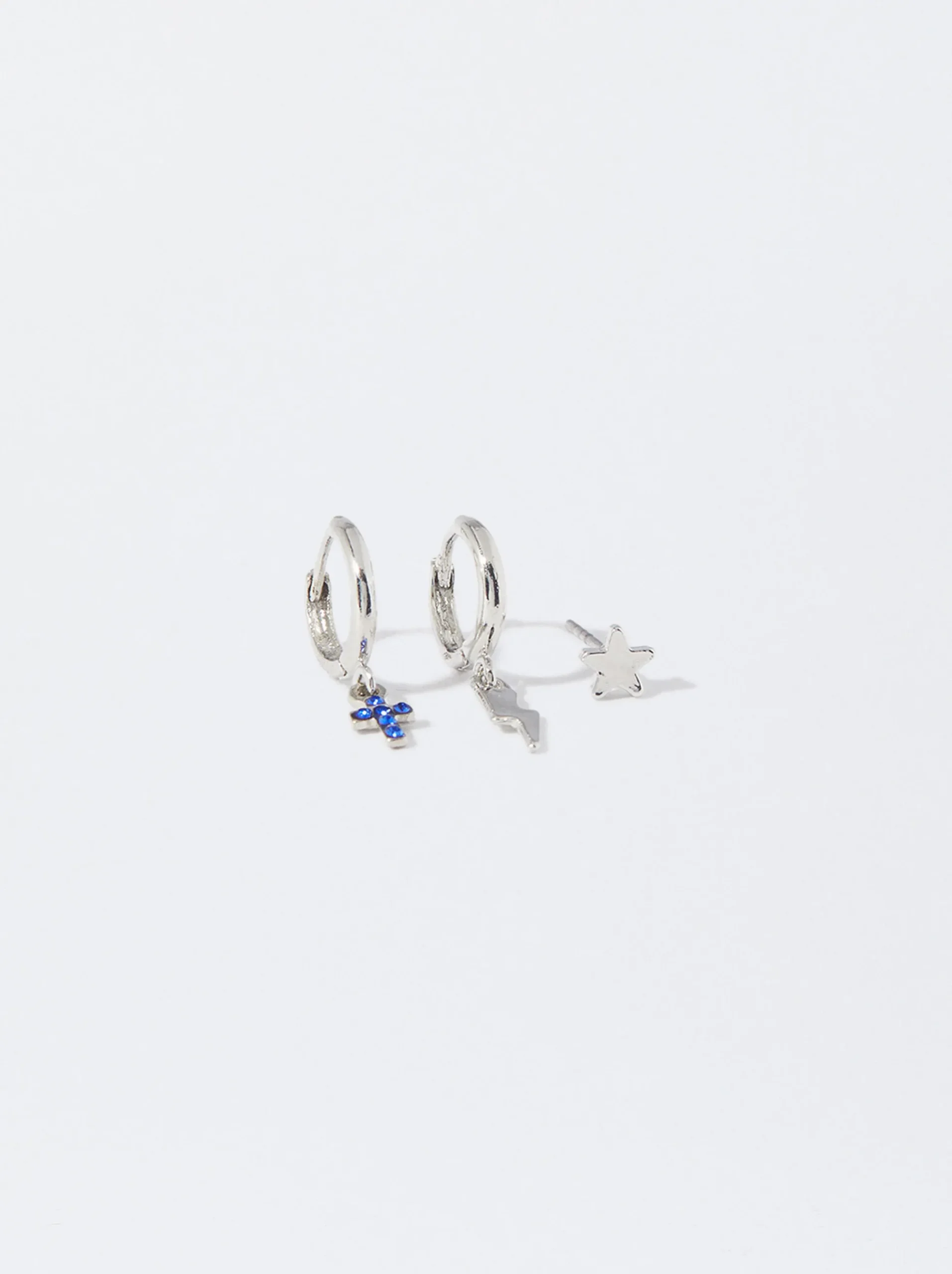 PARFOIS Basics|Hemden>Set Creolen Mit Charms Mehrfarbig