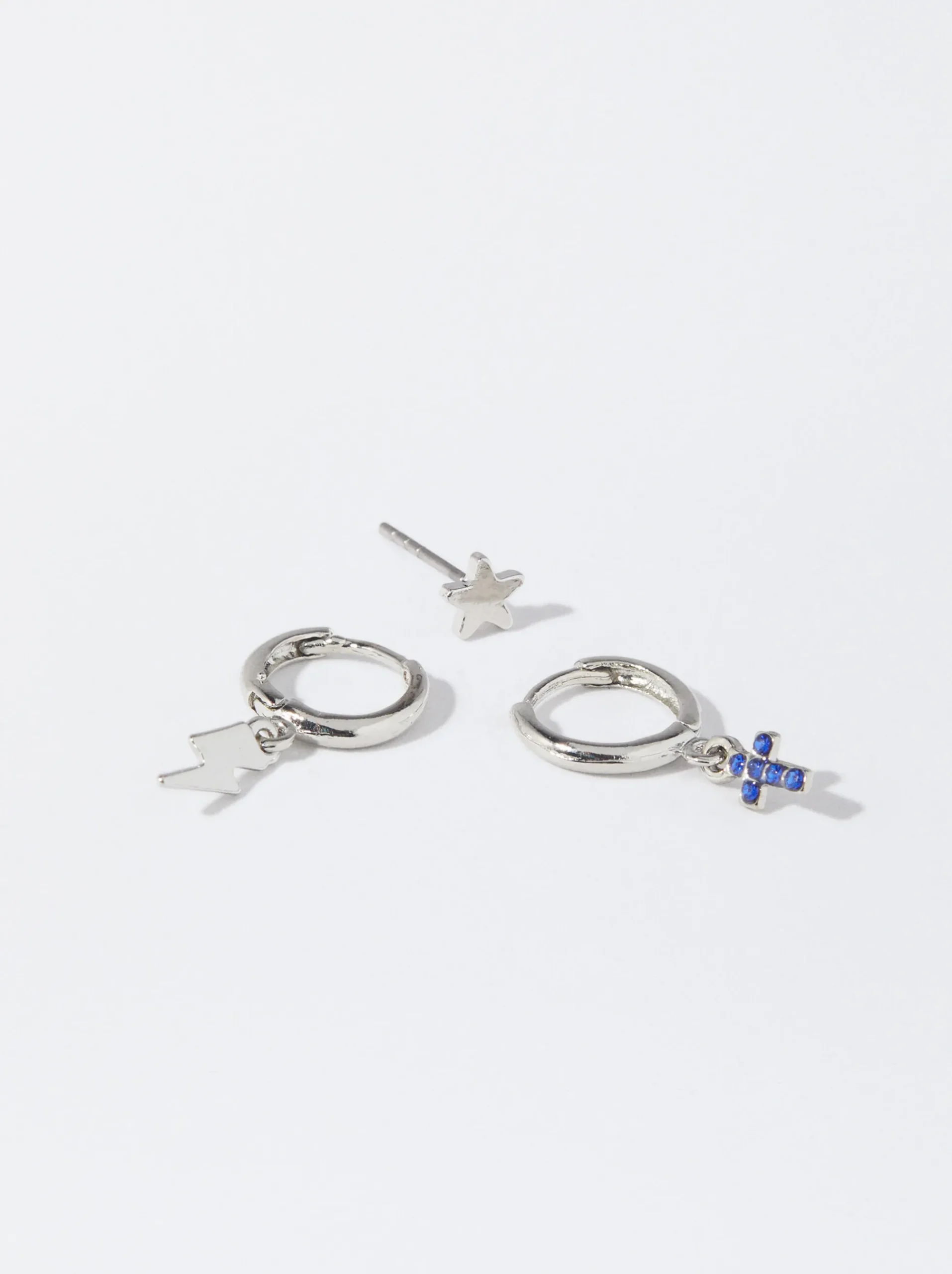 PARFOIS Basics|Hemden>Set Creolen Mit Charms Mehrfarbig