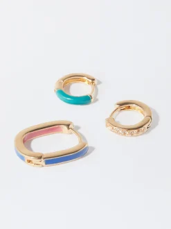 PARFOIS Kurze Ohrringe|Hoop-Ohrringe><noscript><img width=