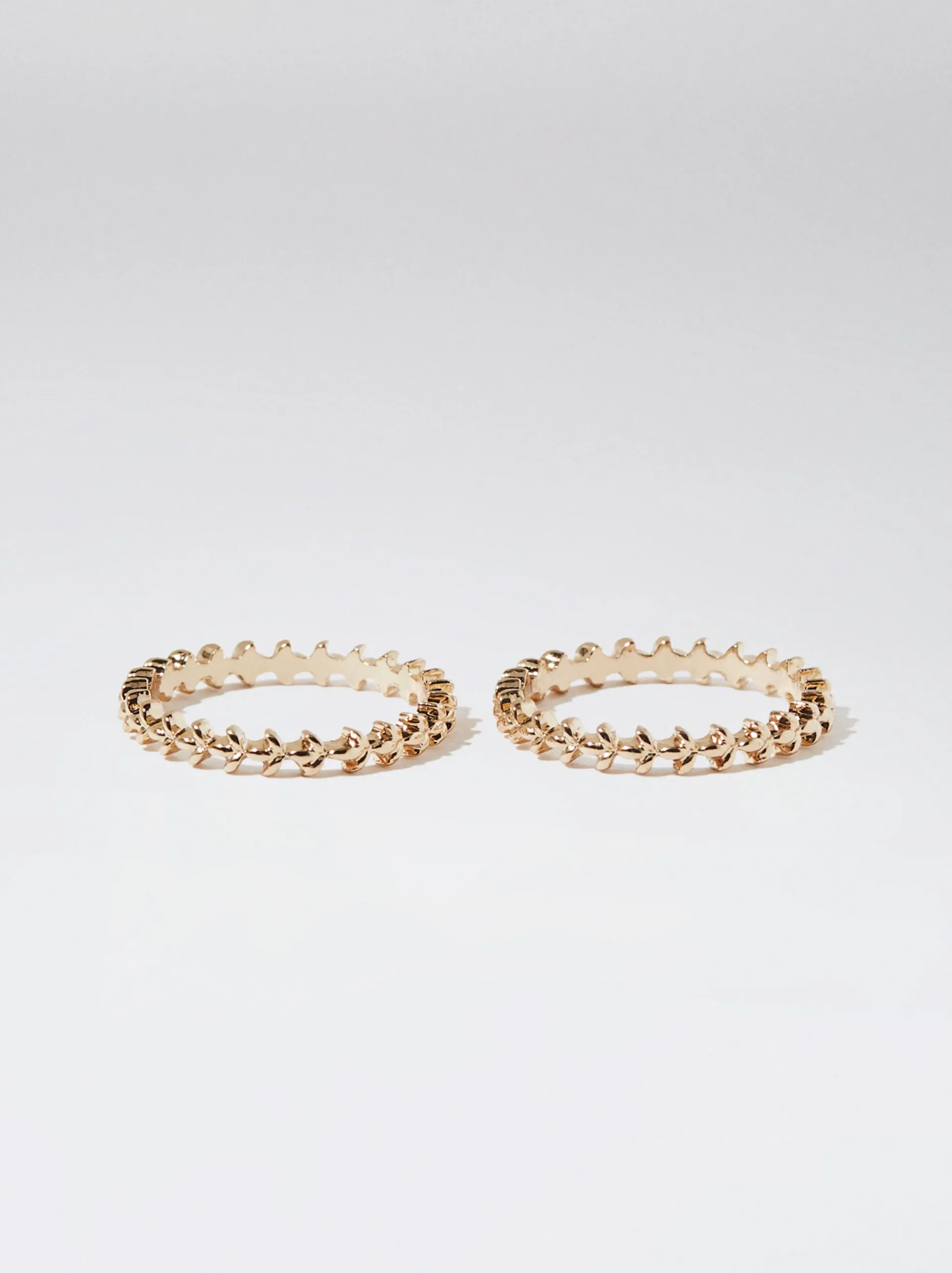 PARFOIS Kurze Ohrringe|Hoop-Ohrringe>Set e Ringe Golden