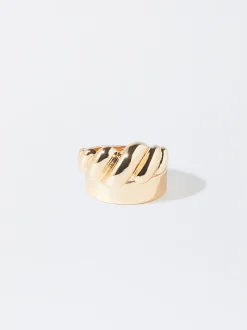 PARFOIS Kurze Ohrringe|Hoop-Ohrringe>Set er Ringe Golden