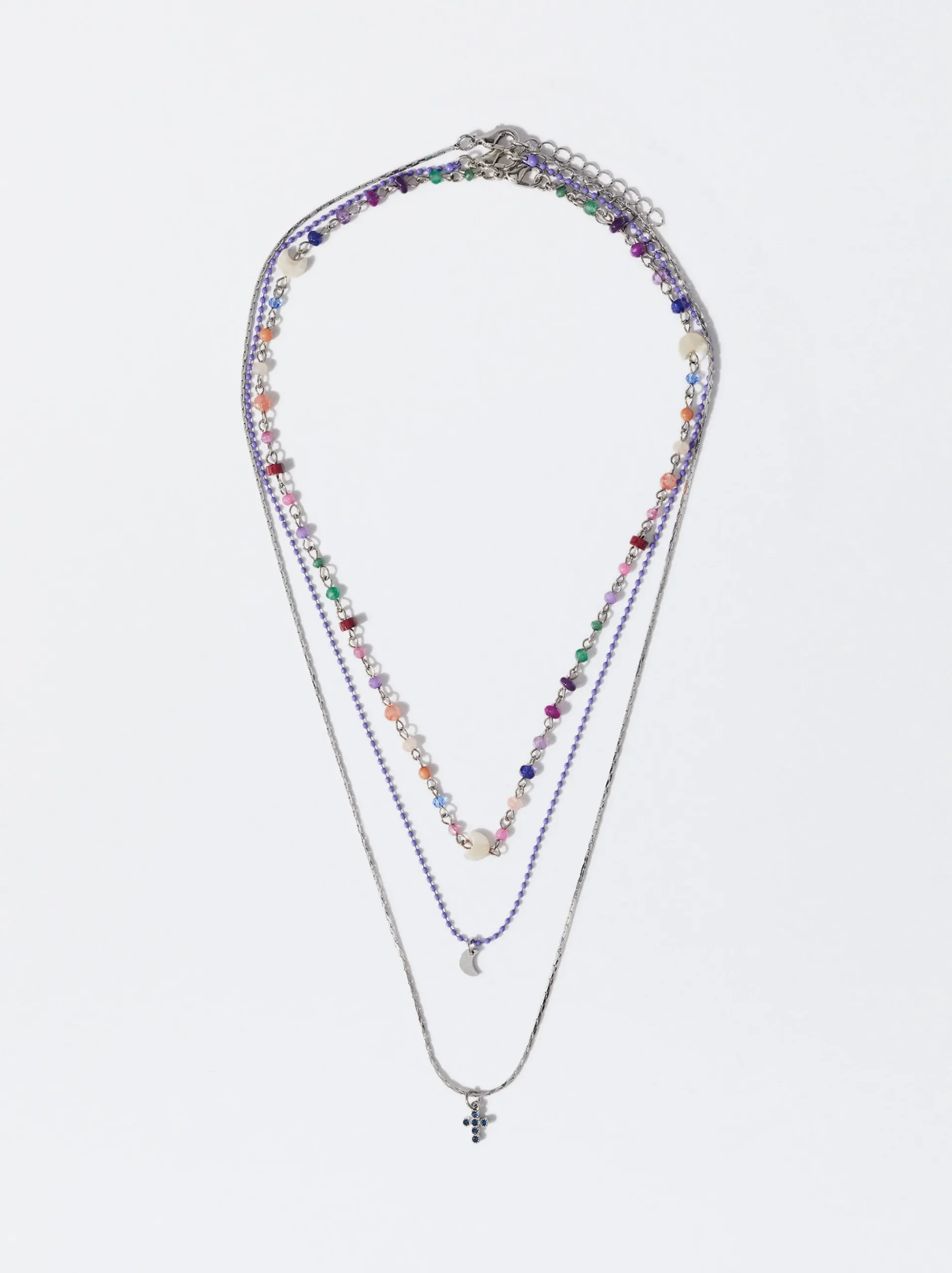 PARFOIS Ringe>Set Halsketten Mit Stein Und Zirkoniasteinen Mehrfarbig