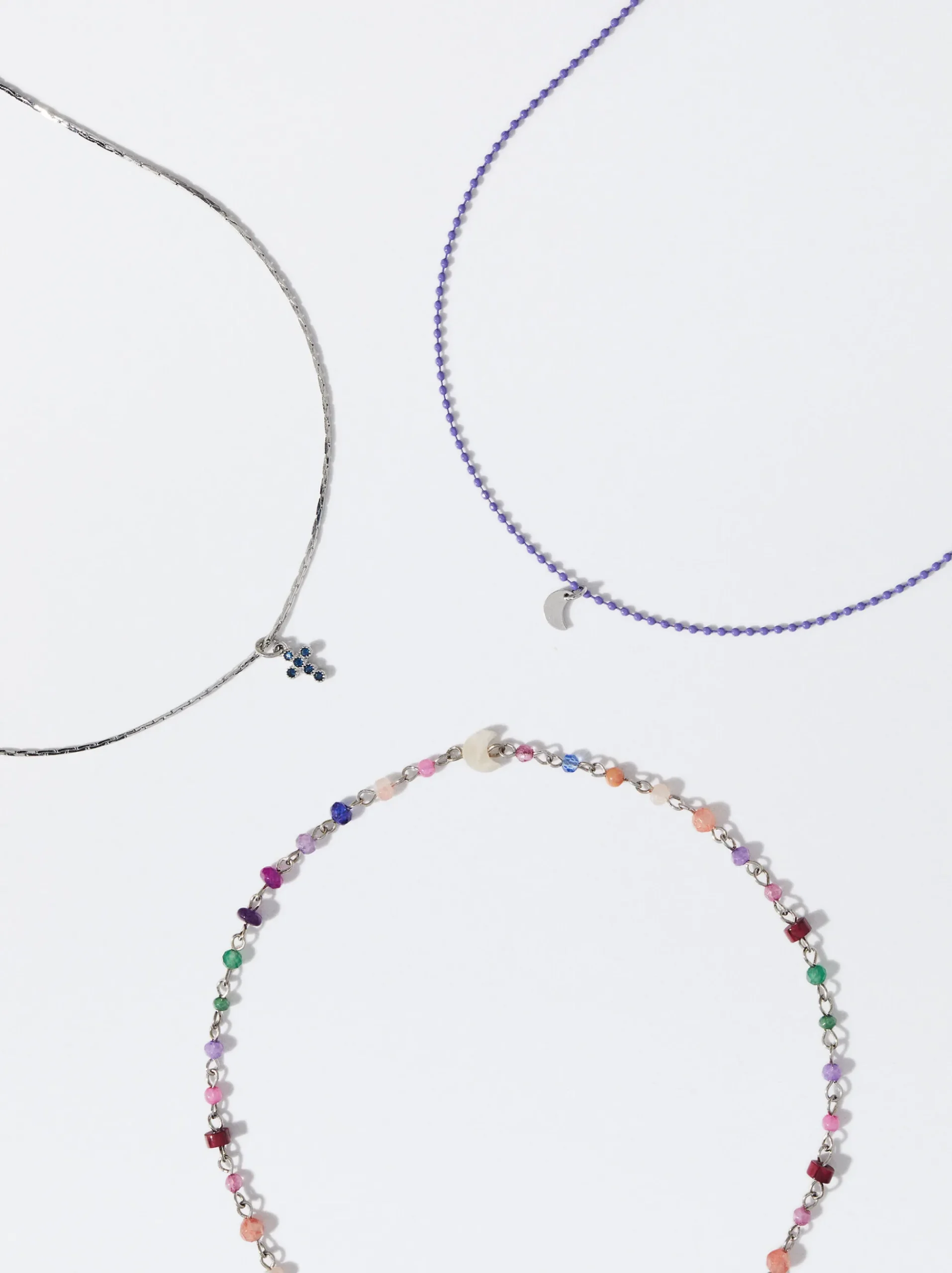 PARFOIS Ringe>Set Halsketten Mit Stein Und Zirkoniasteinen Mehrfarbig