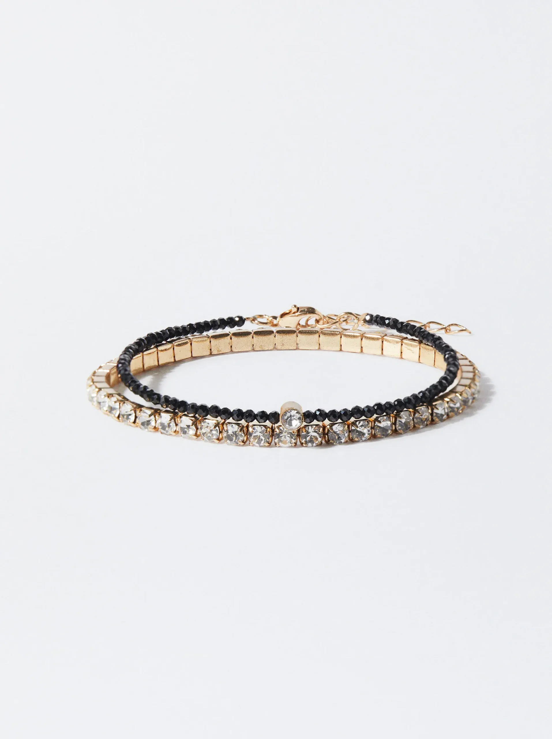 PARFOIS Kurze Halsketten>Set Mit Elastischen Armbändern Schwarz