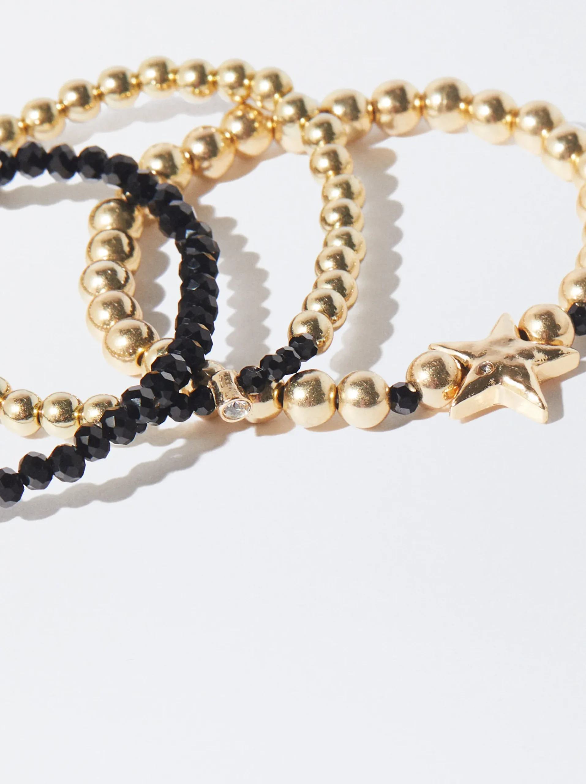 PARFOIS Kurze Halsketten>Set Mit Elastischen Armbändern Schwarz