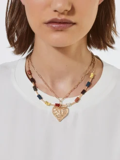 PARFOIS Ringe>Set Mit Herzanh&auml;nger-Halsketten Mehrfarbig