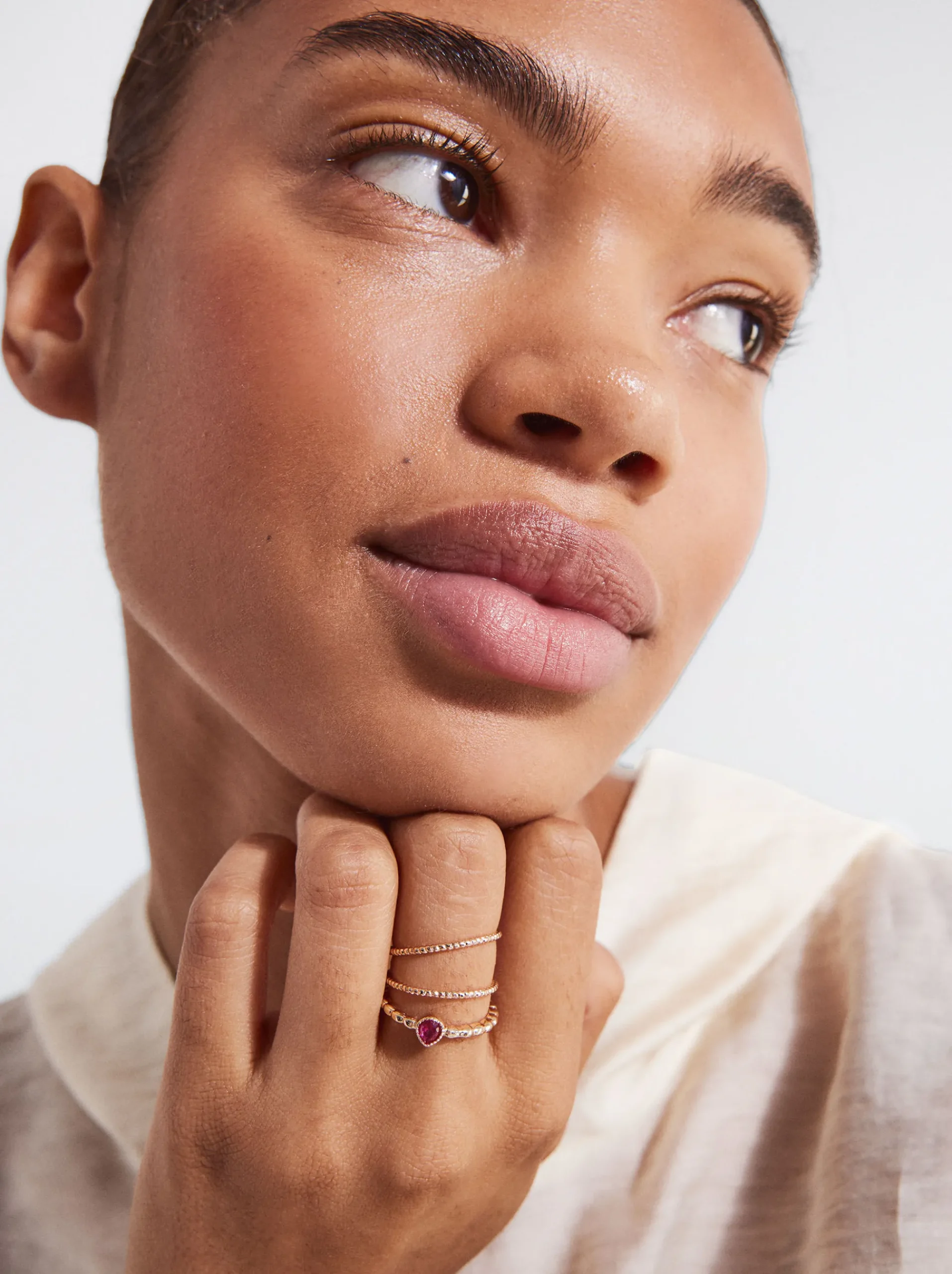 PARFOIS Raffinierter Modeschmuck|Lange Ohrringe>Set Mit Ringen Mit Zirkonia Rosa