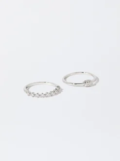 PARFOIS Stiefel Und Stiefeletten>Set Mit Ringen Mit Zirkonia Silber