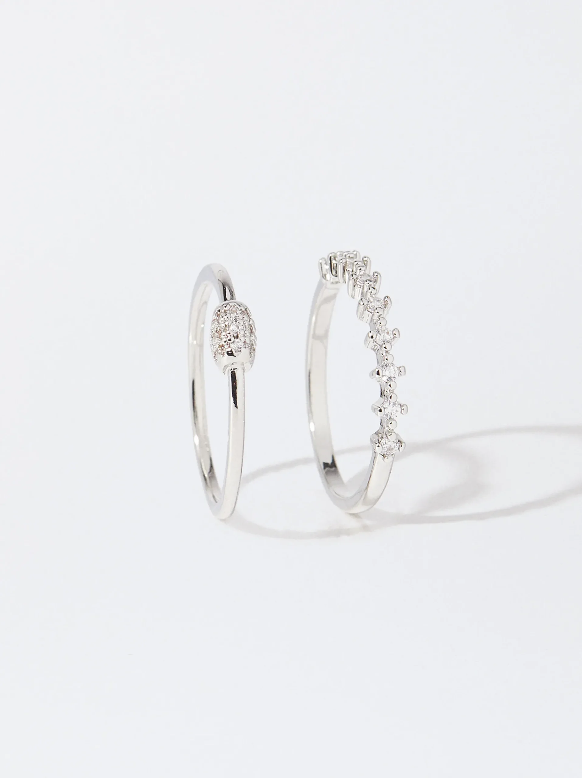 PARFOIS Stiefel Und Stiefeletten>Set Mit Ringen Mit Zirkonia Silber