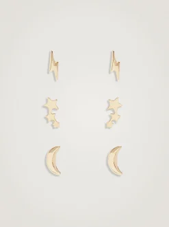 PARFOIS Kurze Ohrringe|Mittlere Ohrringe>Set Ohrringe Mit Charms Golden