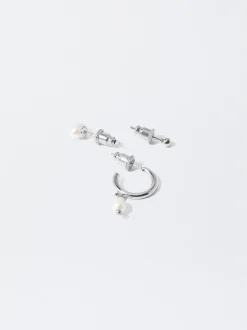PARFOIS Lange Ohrringe|Trend Collection>Set Ohrringe Mit S&uuml;&szlig;wasserperle Silber