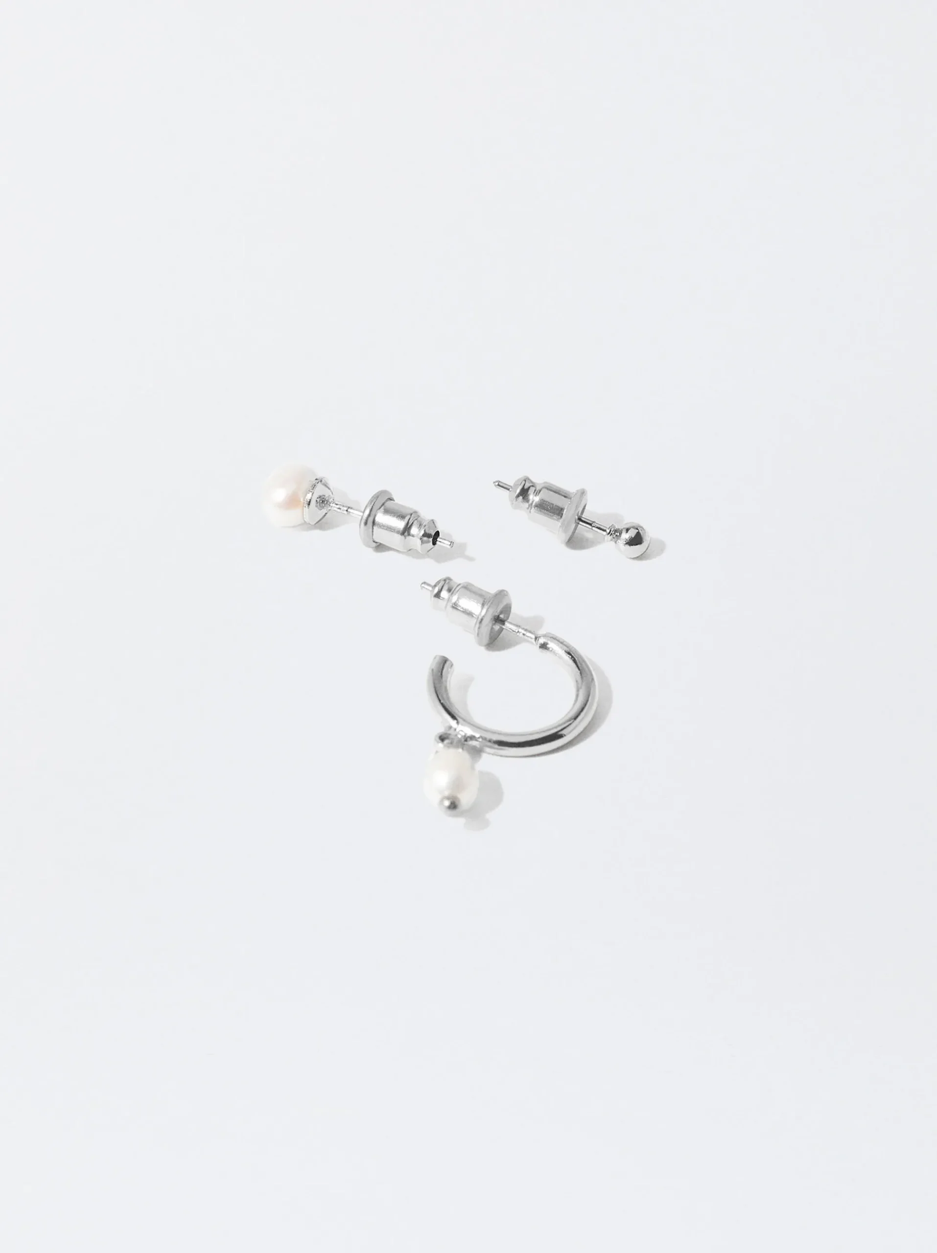 PARFOIS Lange Ohrringe|Trend Collection>Set Ohrringe Mit Süßwasserperle Silber