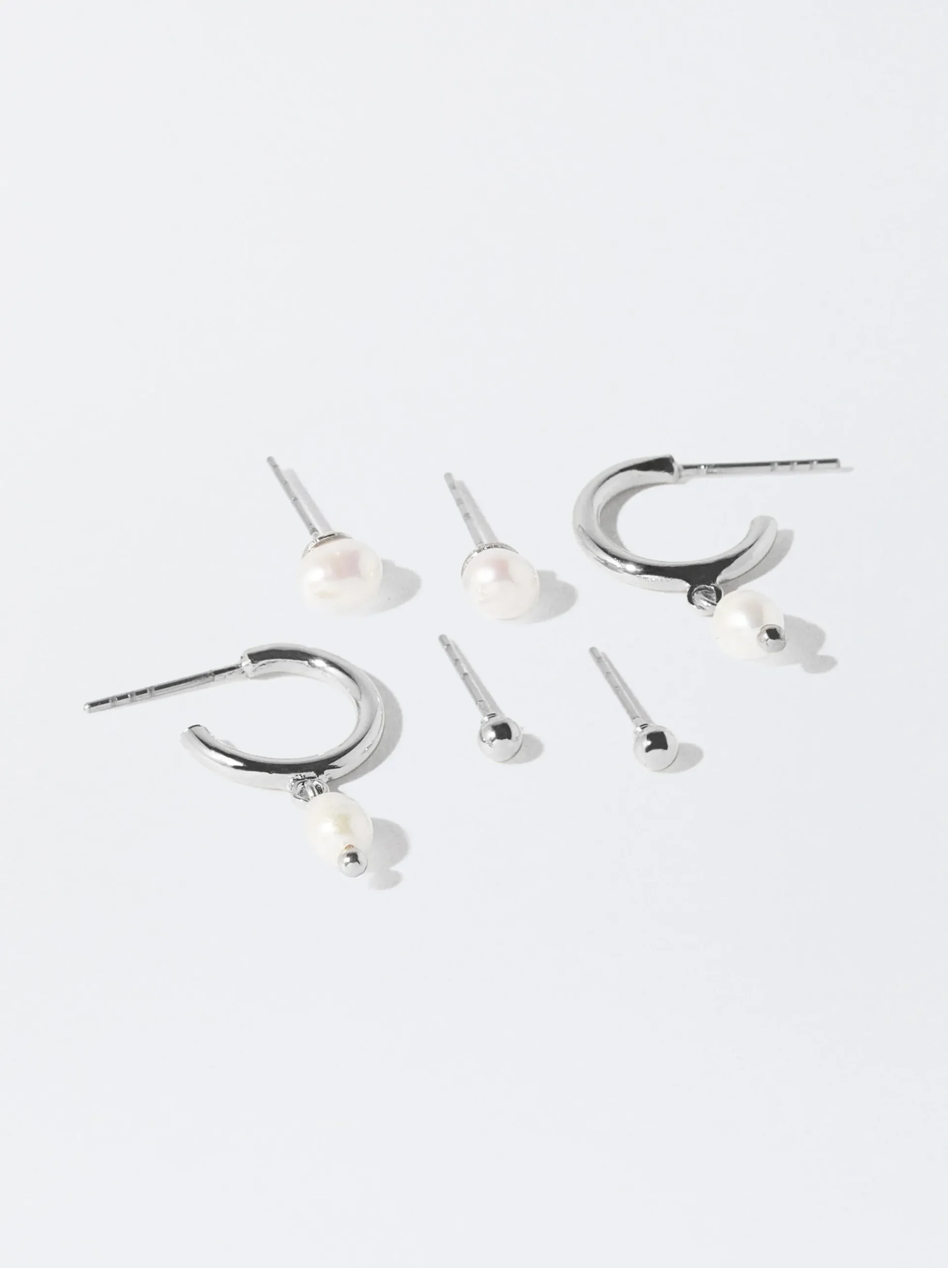 PARFOIS Lange Ohrringe|Trend Collection>Set Ohrringe Mit Süßwasserperle Silber