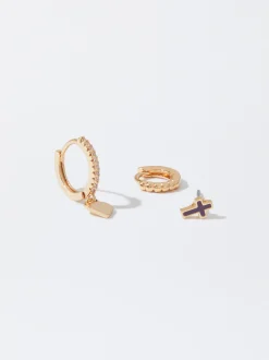 PARFOIS Kurze Ohrringe|Hoop-Ohrringe>Set Ohrringe Mit Zirkoniasteinen