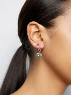 PARFOIS Kurze Ohrringe|Hoop-Ohrringe>Set Ohrringe Mit Zirkoniasteinen Mehrfarbig