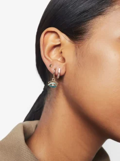 PARFOIS Kurze Ohrringe|Hoop-Ohrringe>Set Ohrringe Mit Zirkoniasteinen Mehrfarbig